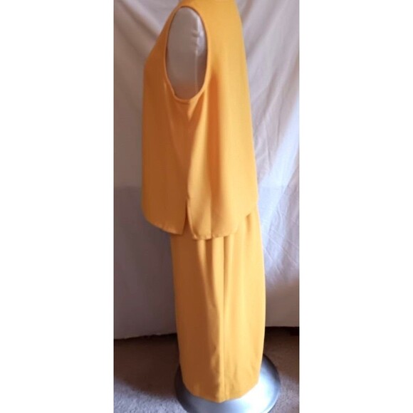 Vtg Donna Vinci Couture Suit 3 Pc Long Skirt 18 Evening Church Gold New w/Tags - Picture 13 of 16